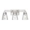 Z-Lite Lyna Vanity, 3-Light, 22 In.W x 6.5 In.L x 9 In.H, Brushed Nickel/Clear 823-3V-BN - alternate 1